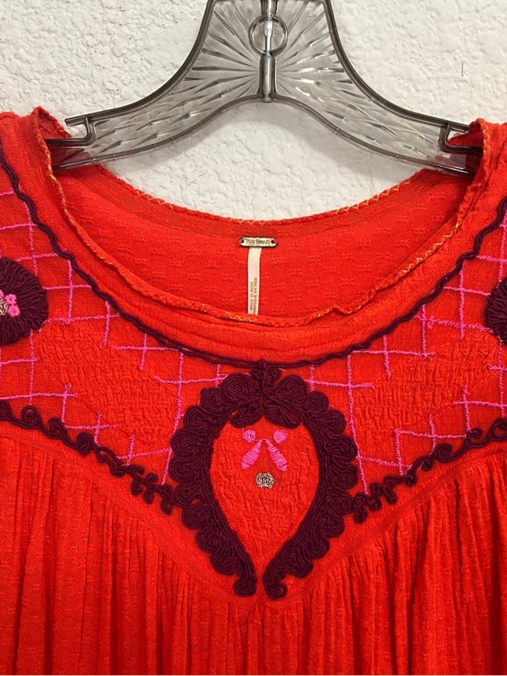 Free People Embroidered Long Sleeve